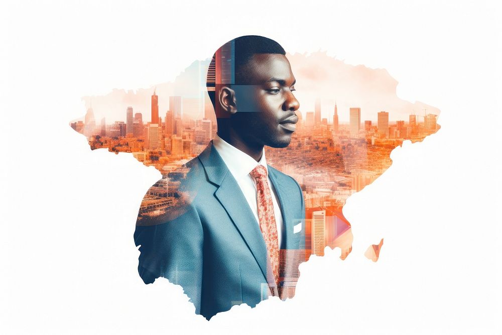  Business man Africa city photography portrait. AI generated Image by rawpixel.