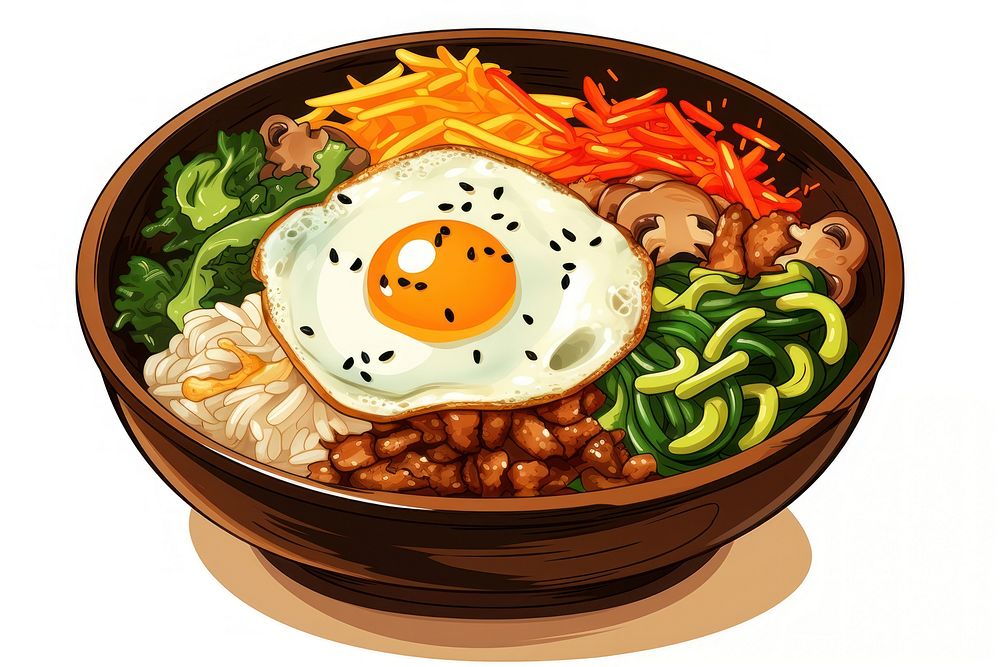 Bibimbap food meal dish. AI generated Image by rawpixel.