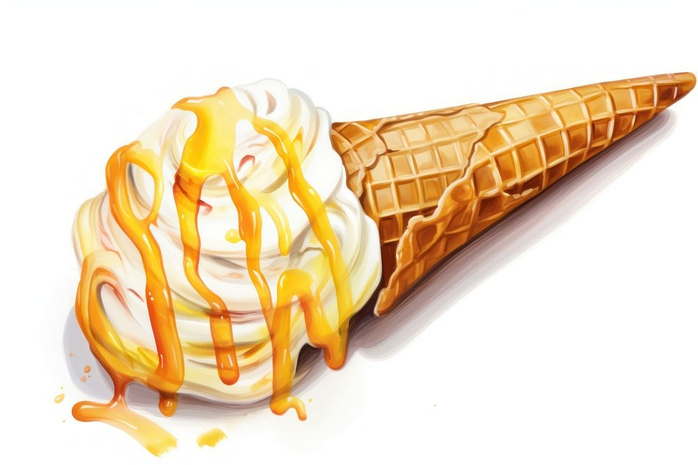 Ice cream Mango dessert food chocolate. AI generated Image by rawpixel.