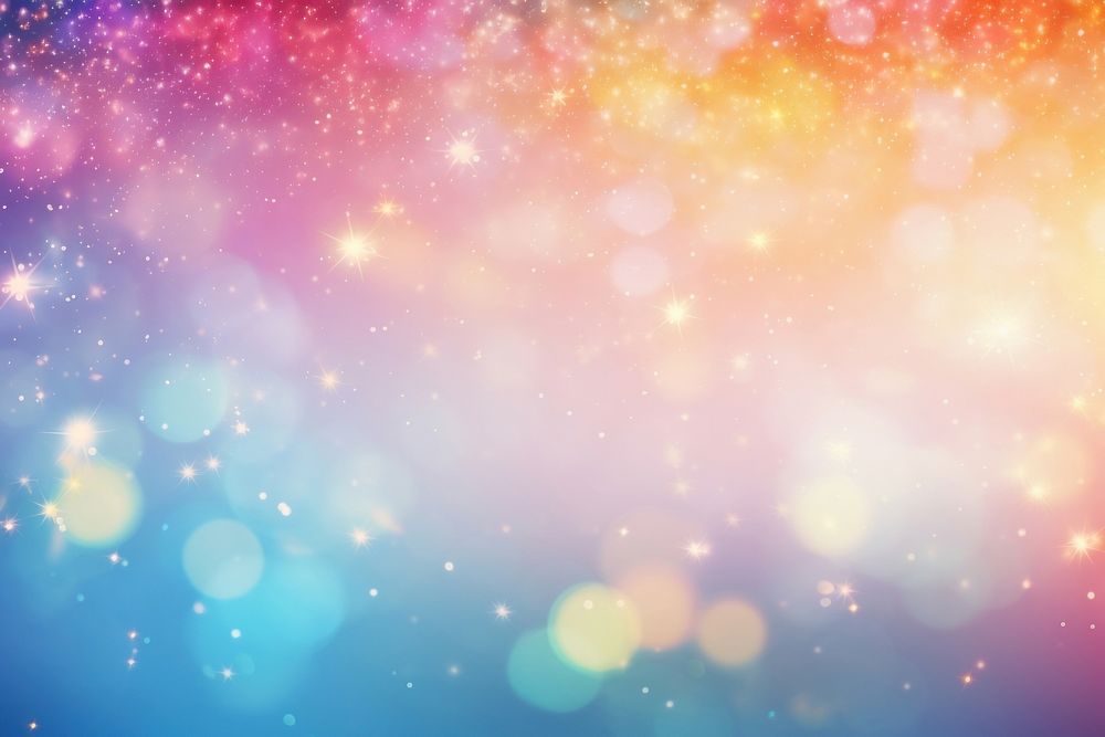 Rainbow colors blurred background with sparkle stars wallpaper backgrounds universe outdoors.