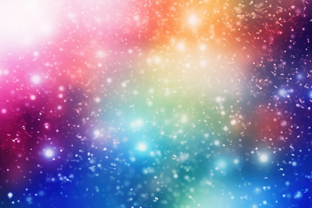 Rainbow colors blurred background with sparkle stars wallpaper backgrounds universe glitter.