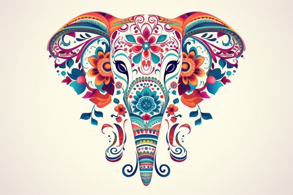 Elephant elephant pattern drawing.