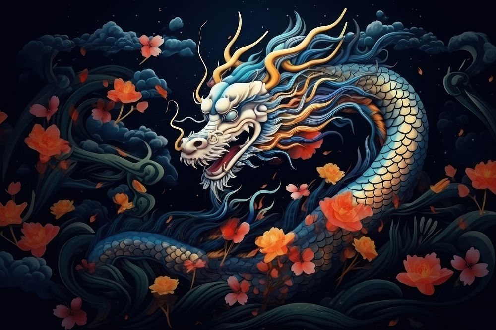 Oriental Dragon dragon art representation.