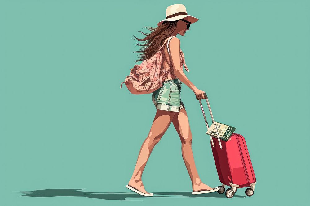 Suitcase walking luggage adult.