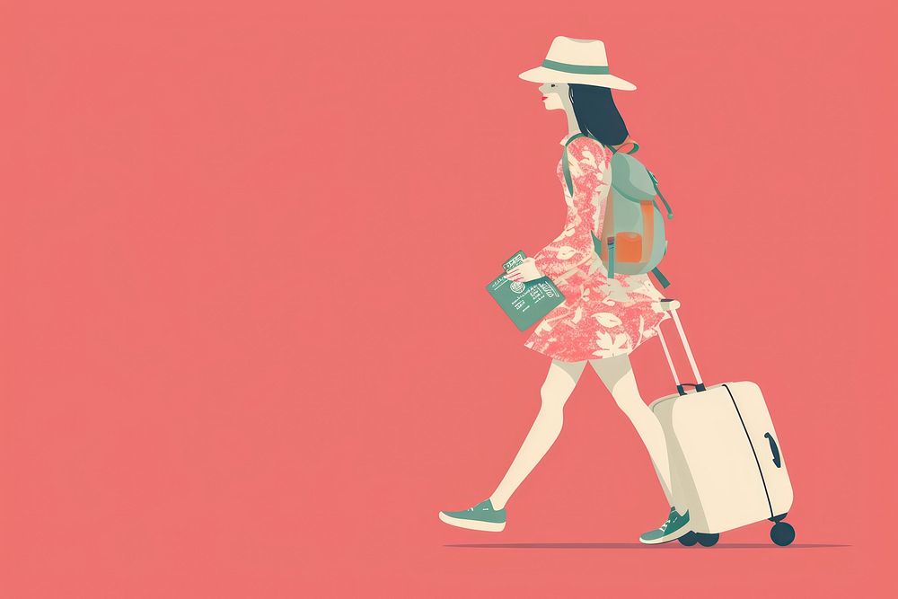 Suitcase luggage walking adult.
