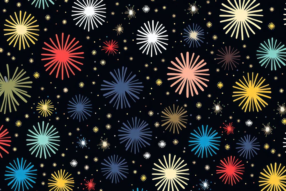 Star and fireworks pattern backgrounds night. AI generated Image by rawpixel.