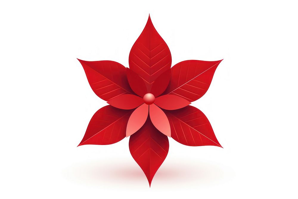 Poinsettia origami flower petal.