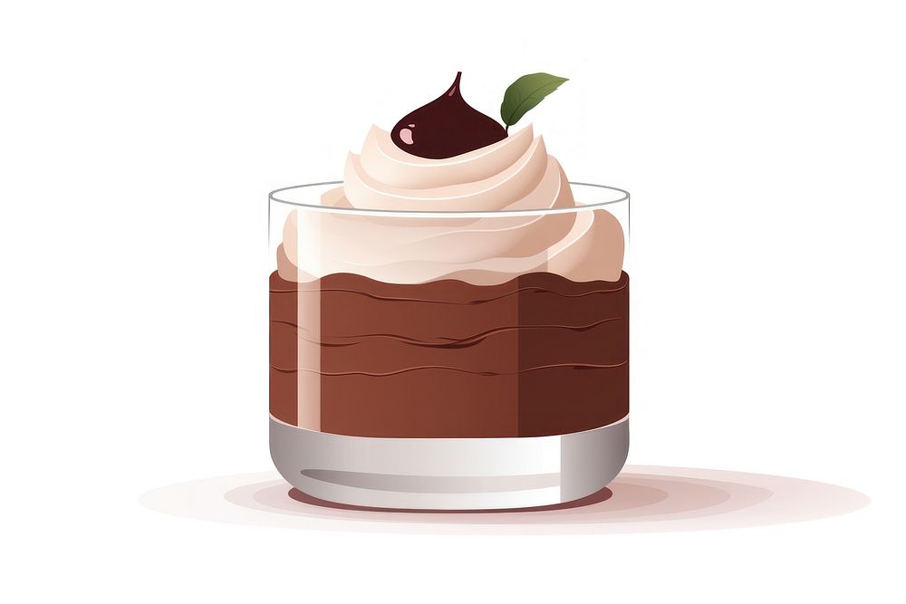 Chocolate mousse dessert cream food.