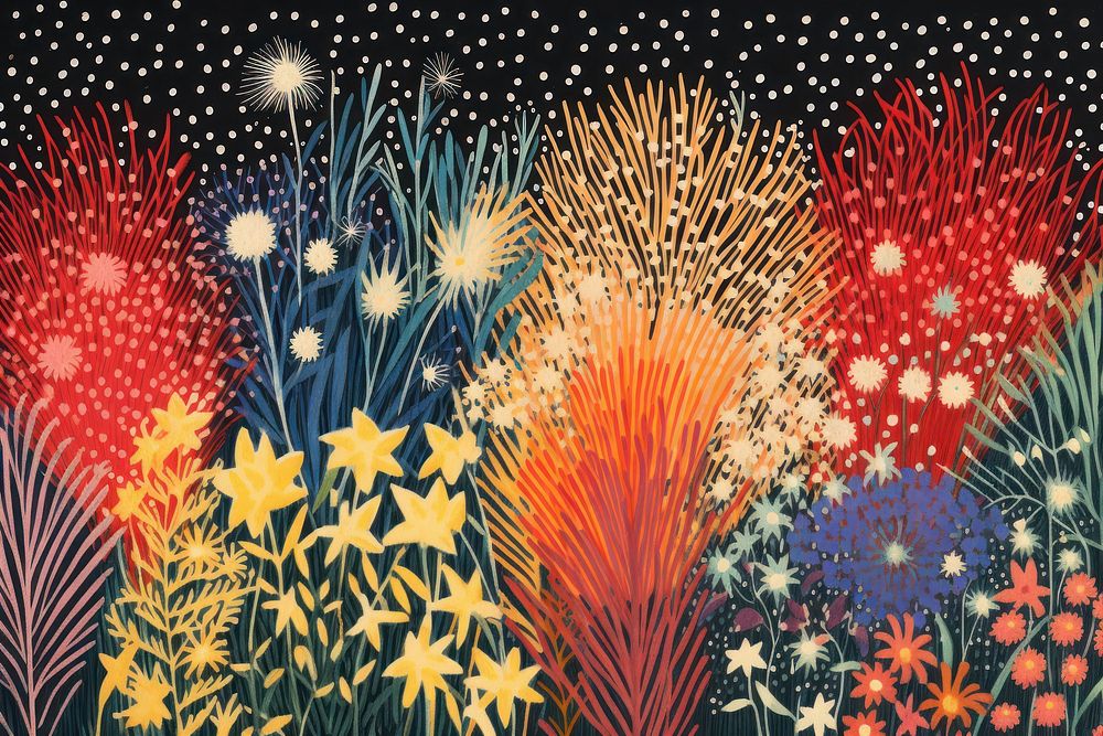 Fireworks nature outdoors pattern. AI generated Image by rawpixel.
