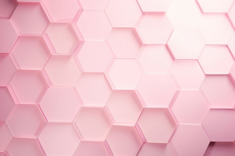  Pink backgrounds honeycomb hexagon. AI generated Image by rawpixel.