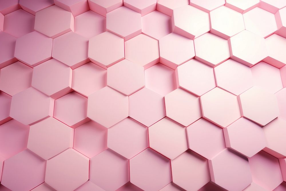  Pink pattern backgrounds honeycomb. AI generated Image by rawpixel.