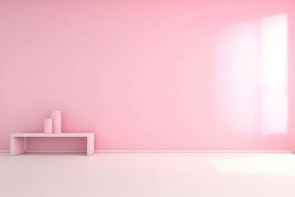  Pink background architecture lighting floor. AI generated Image by rawpixel.