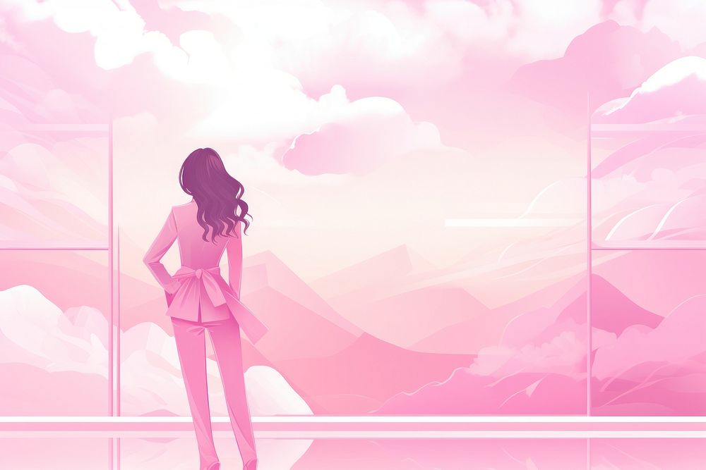  Pink technology sunlight standing. AI generated Image by rawpixel.