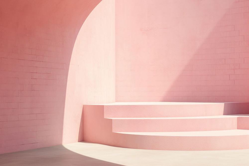  Pink concrete background architecture staircase building. AI generated Image by rawpixel.