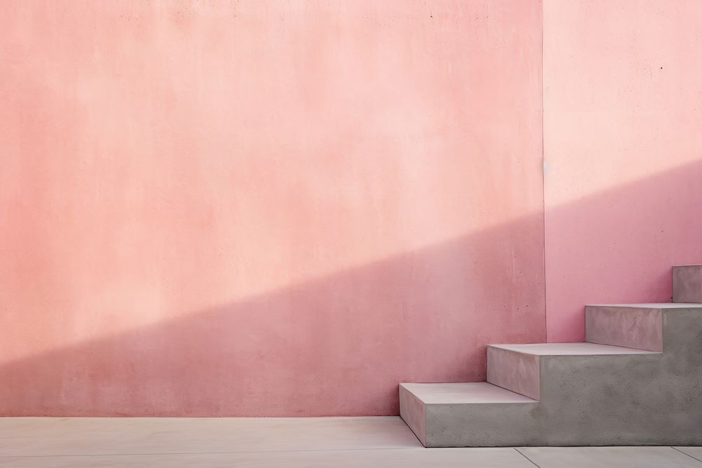  Pink concrete background architecture backgrounds staircase. AI generated Image by rawpixel.