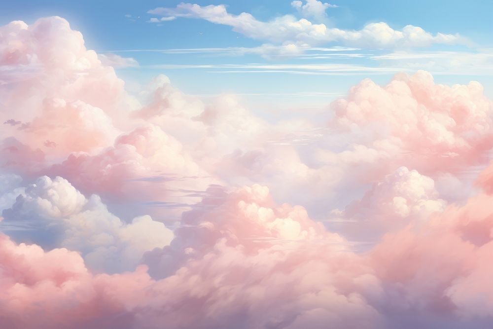  Pink cloud background backgrounds outdoors horizon. AI generated Image by rawpixel.