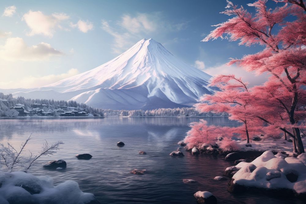 Fuji mountain landscape outdoors nature.