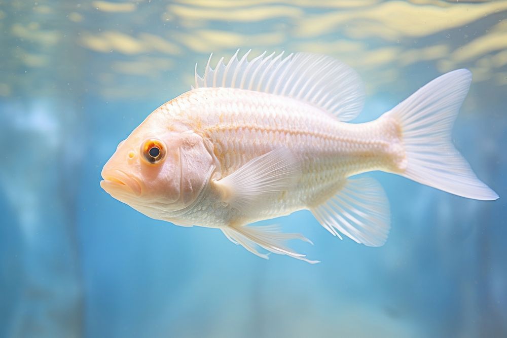  Cichlid fish animal water underwater. AI generated Image by rawpixel.