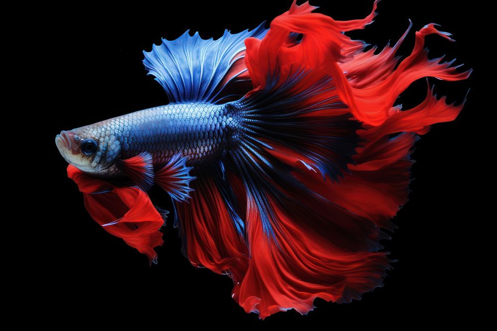  Siamese Fighting Fish fish animal underwater. AI generated Image by rawpixel.