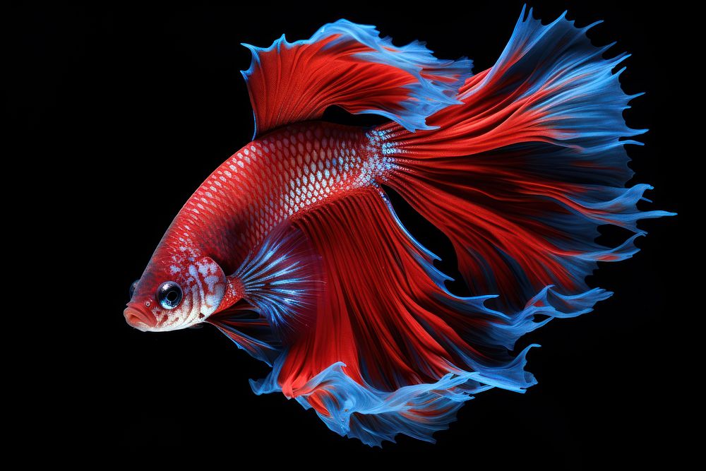  Siamese Fighting Fish fish animal underwater. AI generated Image by rawpixel.