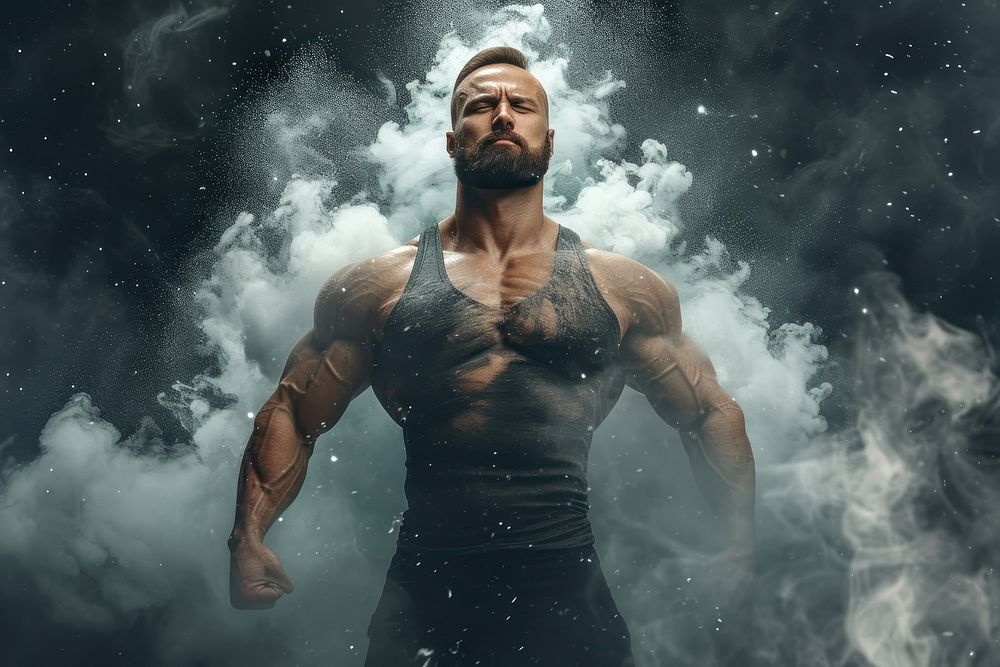 Bodybuilding bodybuilding portrait athlete. AI generated Image by rawpixel.