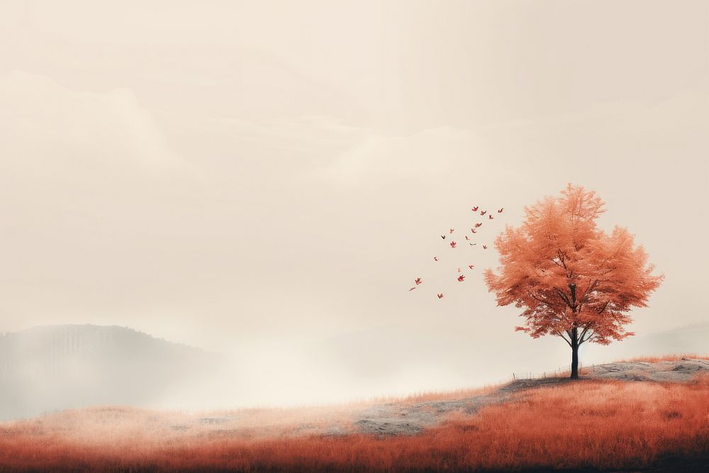 Autumn landscape outdoors nature plant. AI generated Image by rawpixel.