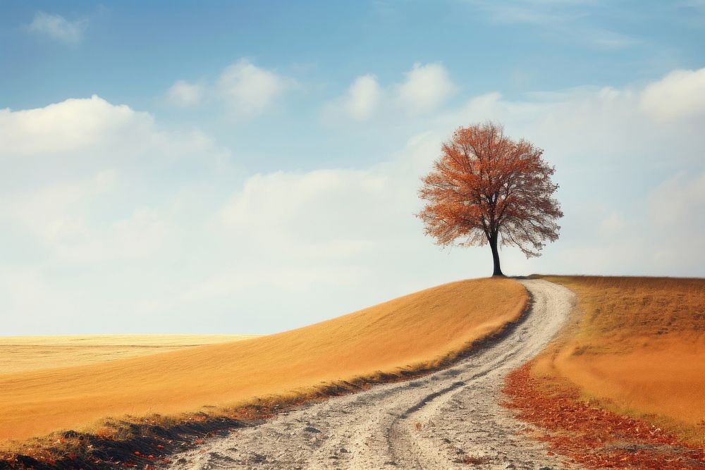 Landscape autumn outdoors horizon. AI generated Image by rawpixel.