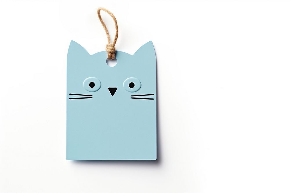 Gift tag mammal paper blue.