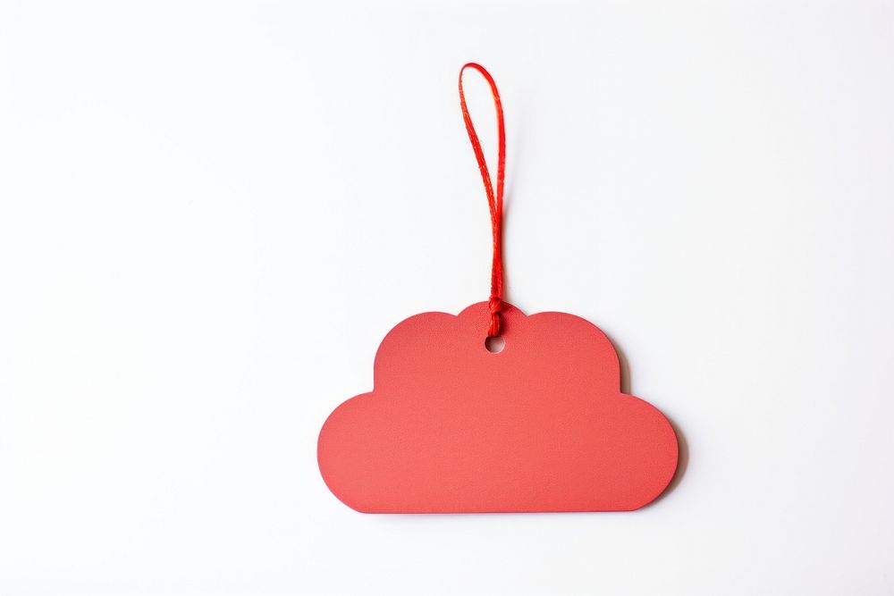 Cloud gift tag white background moustache solution.