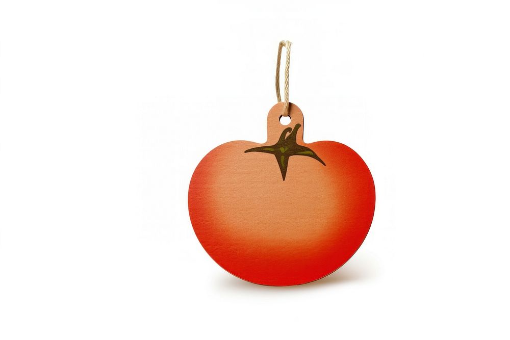 Gift tag tomato vegetable fruit.
