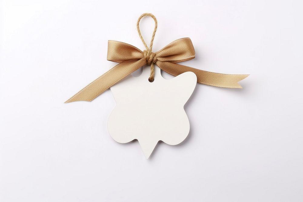 Gift tag ribbon paper shape.