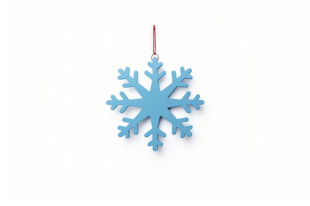 Gift tag snowflake shape blue.