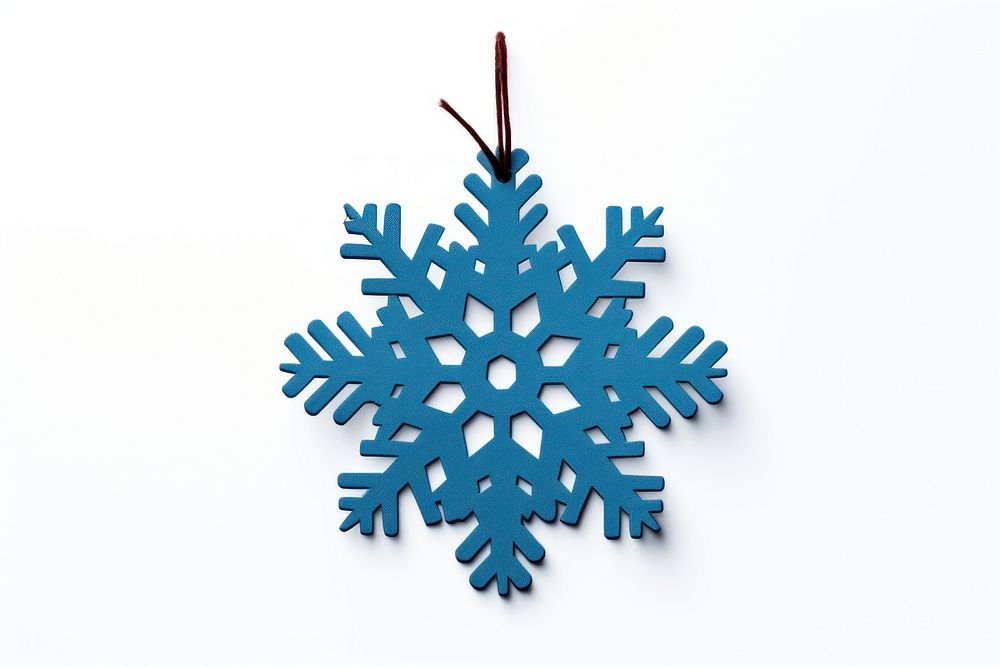 Gift tag snowflake shape white.