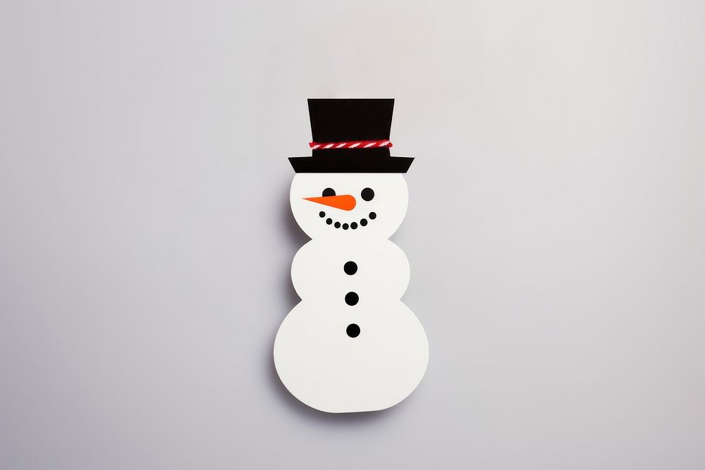 Gift tag snowman winter shape.