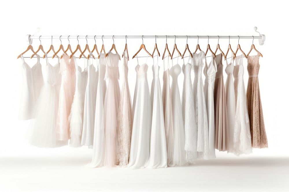 Clothes rack fashion white background clothesline.