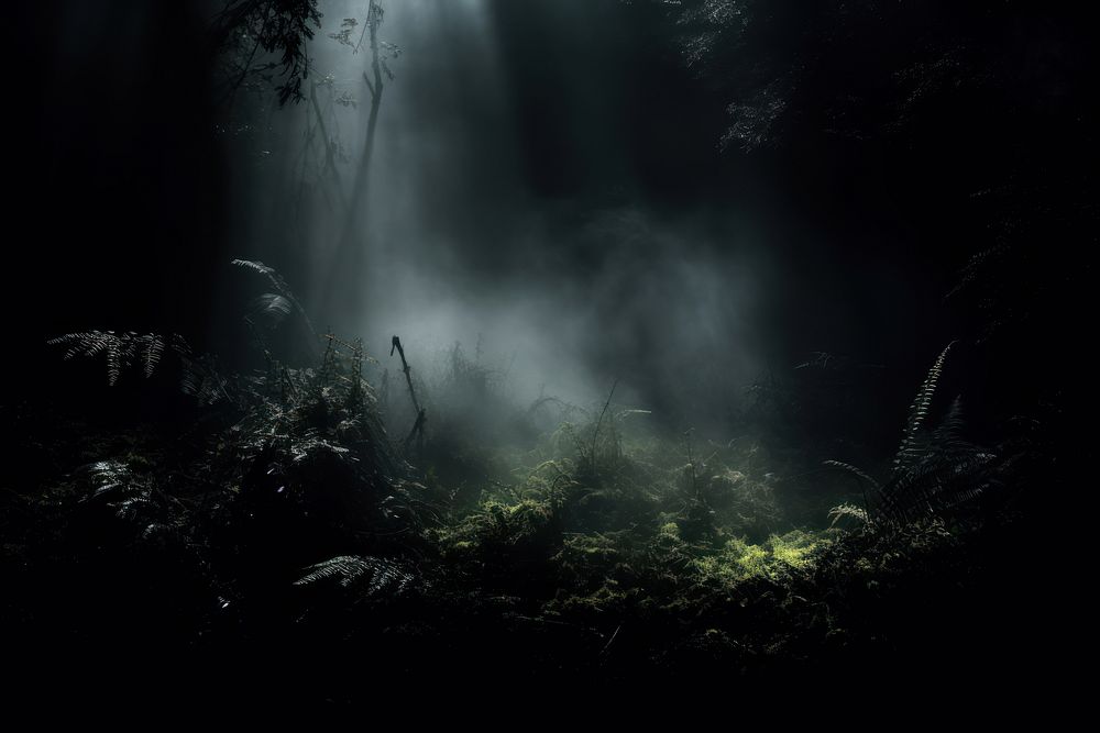  Mist outdoors woodland forest. AI generated Image by rawpixel.