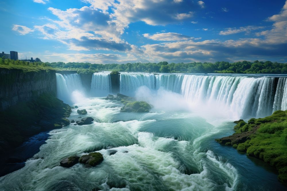 Niagara Falls waterfall landscape outdoors.