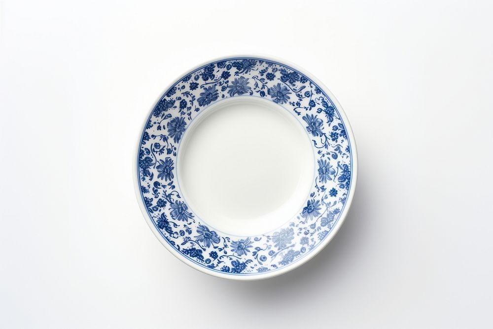 Porcelain saucer plate white.
