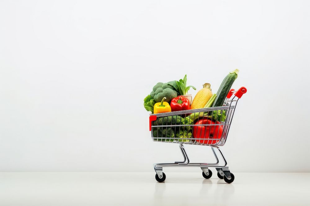 Healthy food supermarket vegetable shopping.