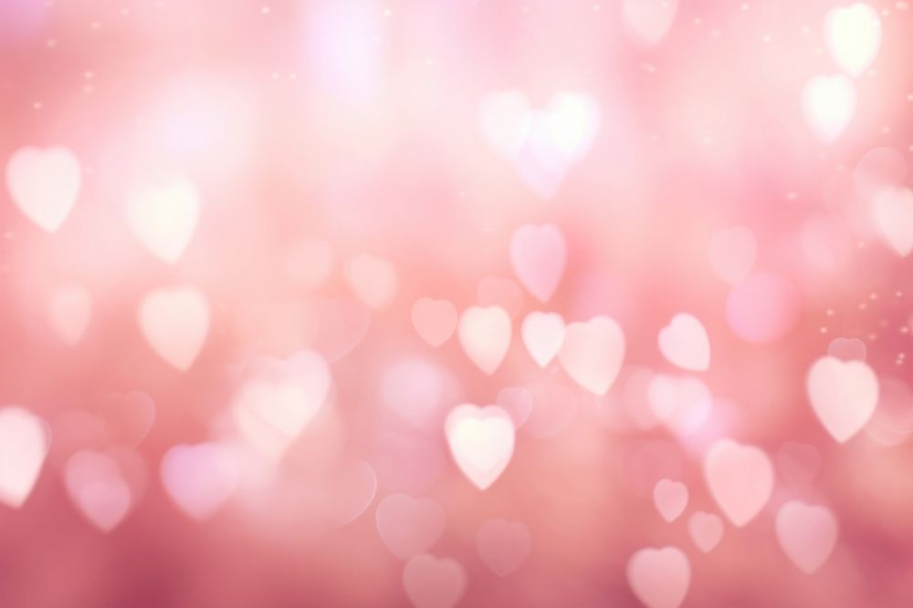  Pink heart boukeh backgrounds glitter petal. 