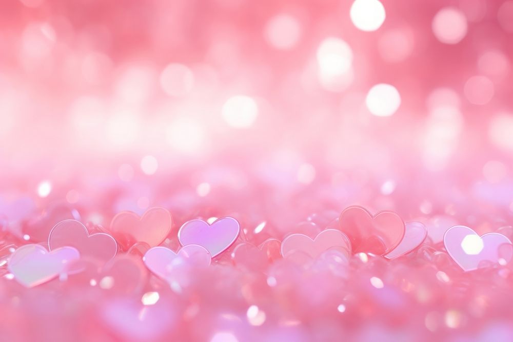  Pink heart boukeh backgrounds petal celebration. AI generated Image by rawpixel.