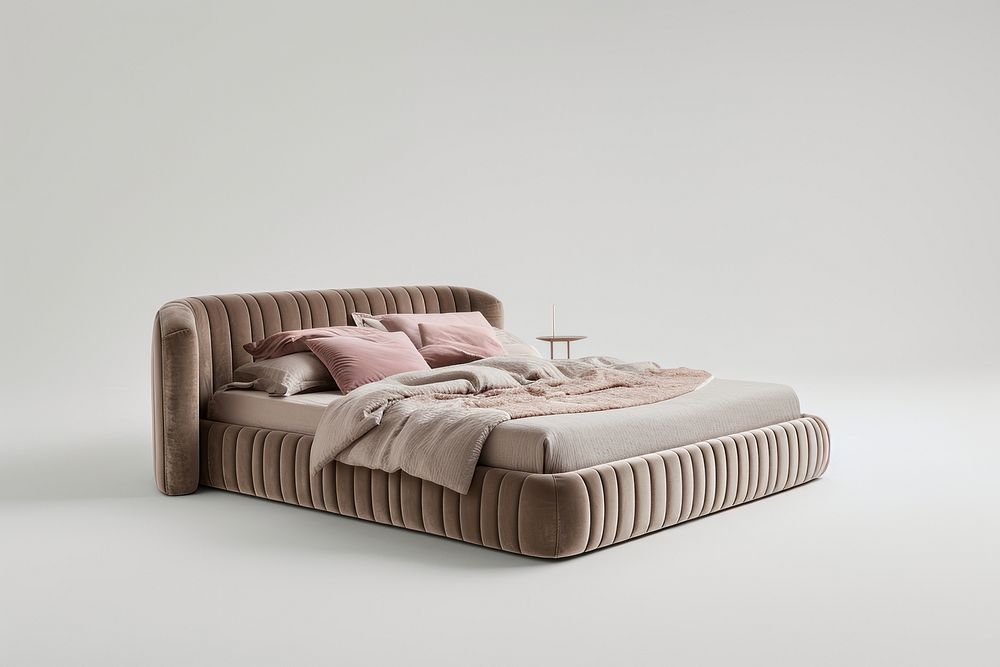 Contemporary bed furniture cushion comfortable.