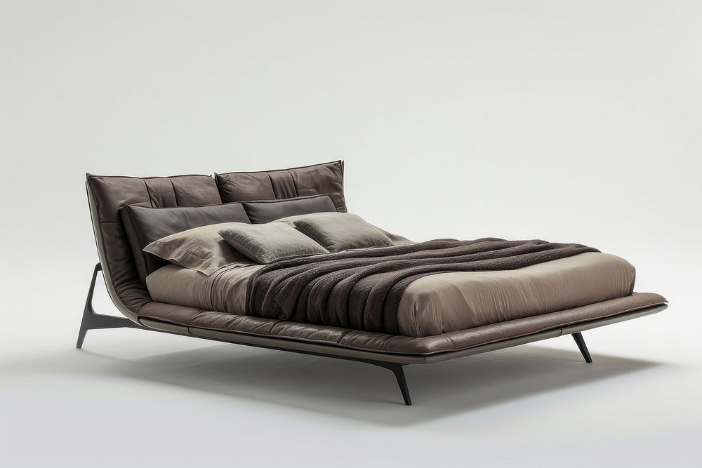 Contemporary bed furniture comfortable relaxation.