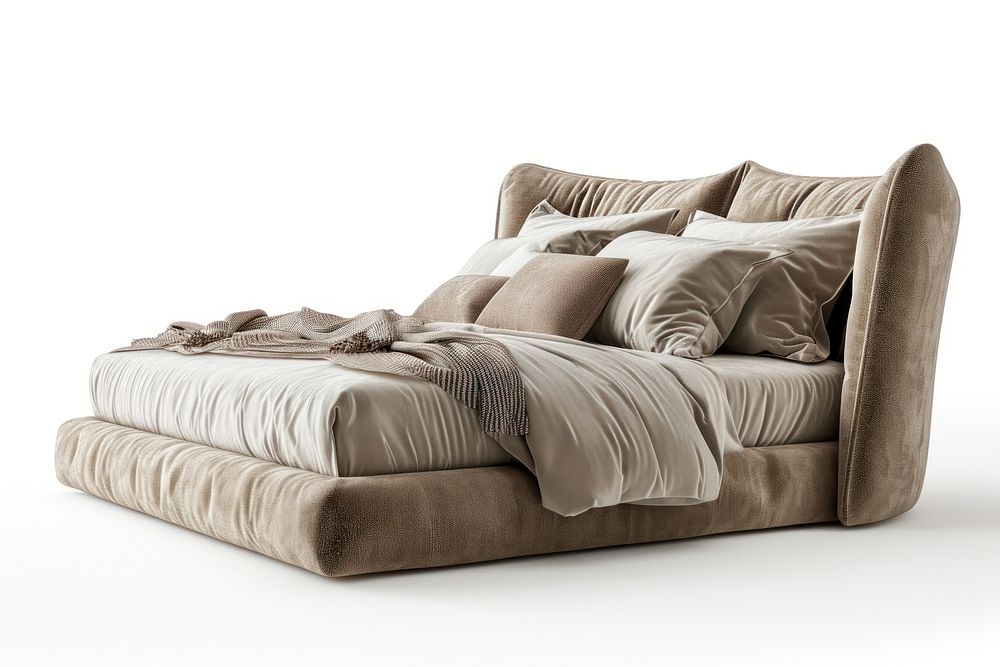 Contemporary bed furniture cushion pillow.