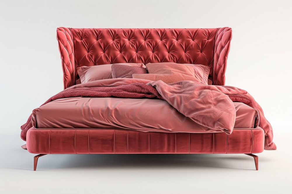 Contemporary bed furniture cushion architecture.