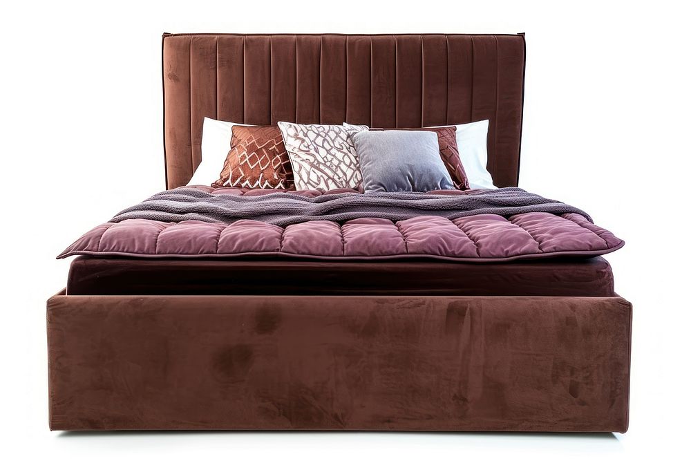 Contemporary bed furniture cushion bedroom.