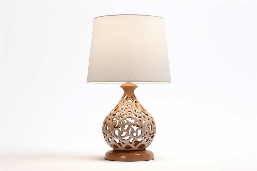 Lamp render lampshade white background illuminated. AI generated Image by rawpixel.