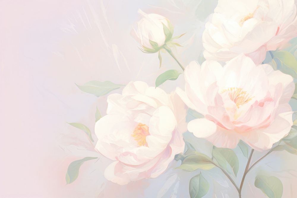  White roses backgrounds blossom flower. AI generated Image by rawpixel.