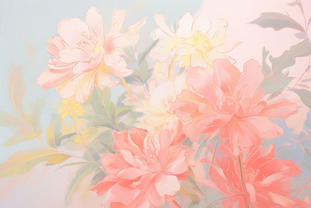  Flowers backgrounds painting pattern. AI generated Image by rawpixel.