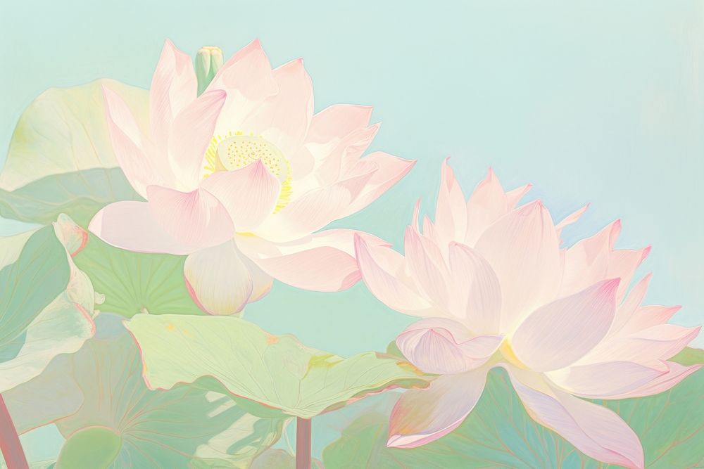  Pink lotus flower petal plant. AI generated Image by rawpixel.